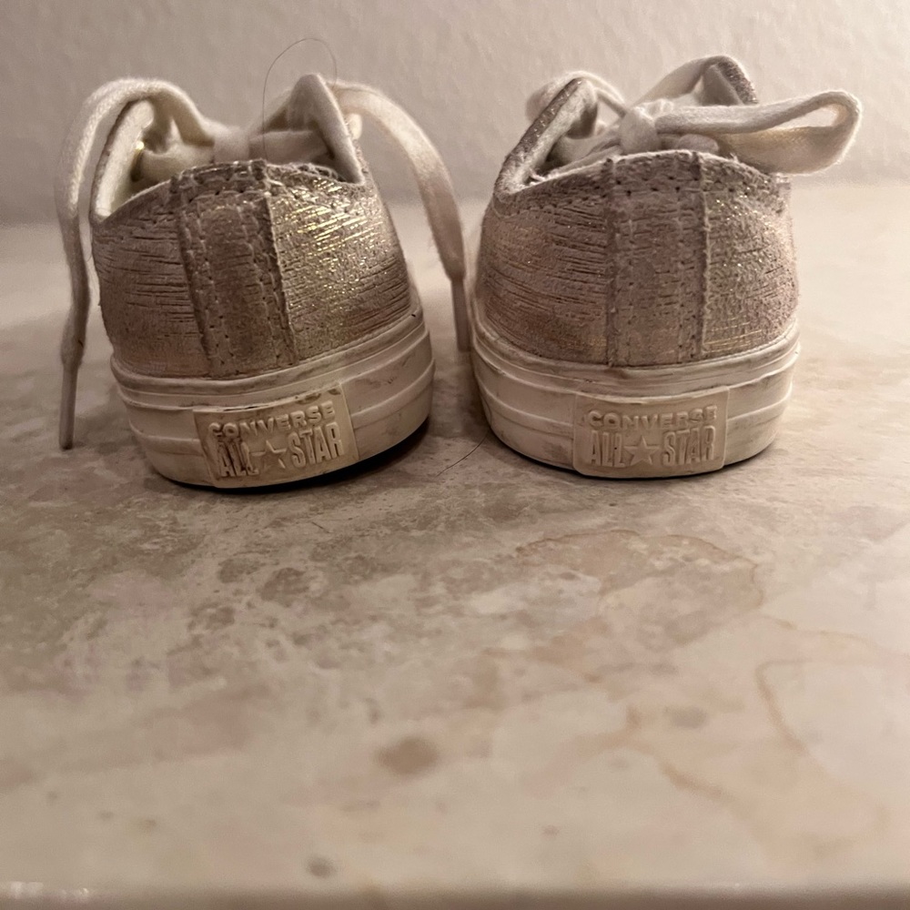 Used Converse Toddler Shoes - Cream Shimmer - Picture 5 of 7